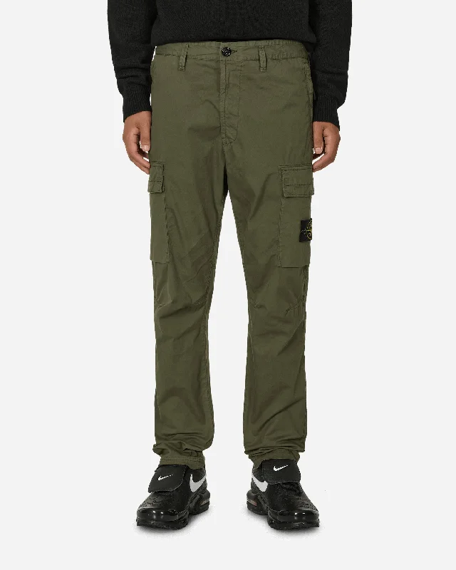 Weatherproof hiking pants for all-season trail use -Regular Tapered Cargo Trousers Musk