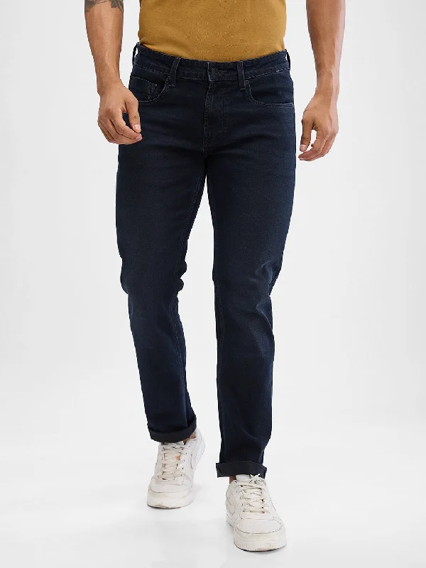 A-line Skirt Jeans for Grace -Spykar Dark Indigo Regular Jeans For Men