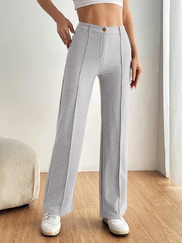 Vintage denim pants for timeless rugged style -High Waist Wide Leg Pants