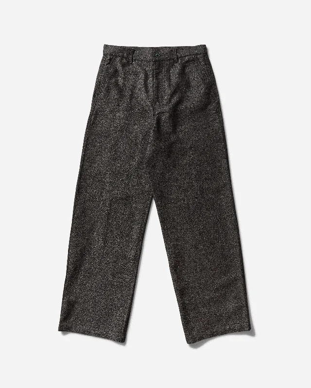 Lightweight linen pants for beach vacation style -Men's Salt And Pepper Pants Black