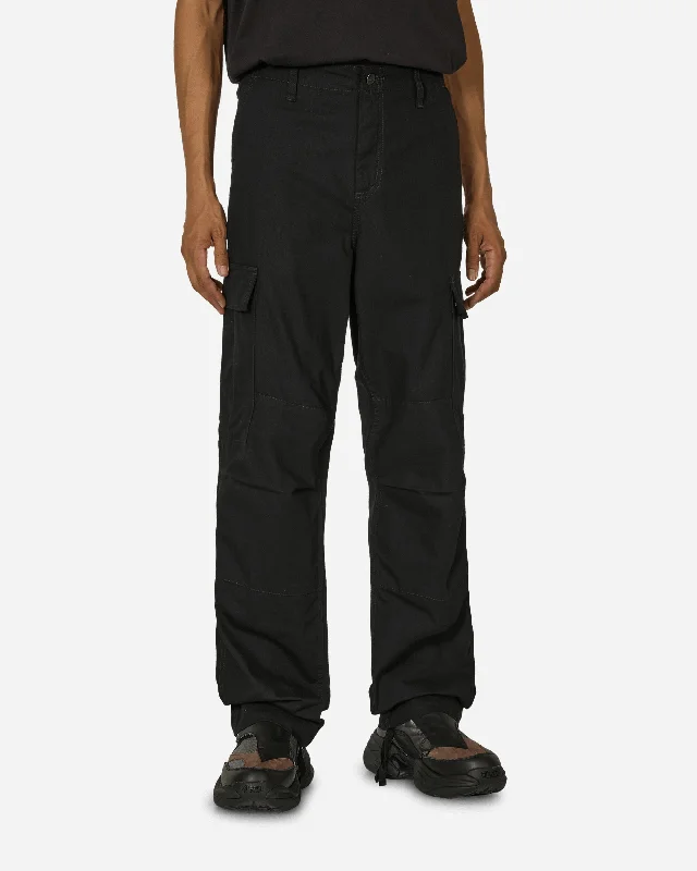 Reinforced cargo pants for heavy-duty field work -Regular Cargo Pants Black (Rinsed)