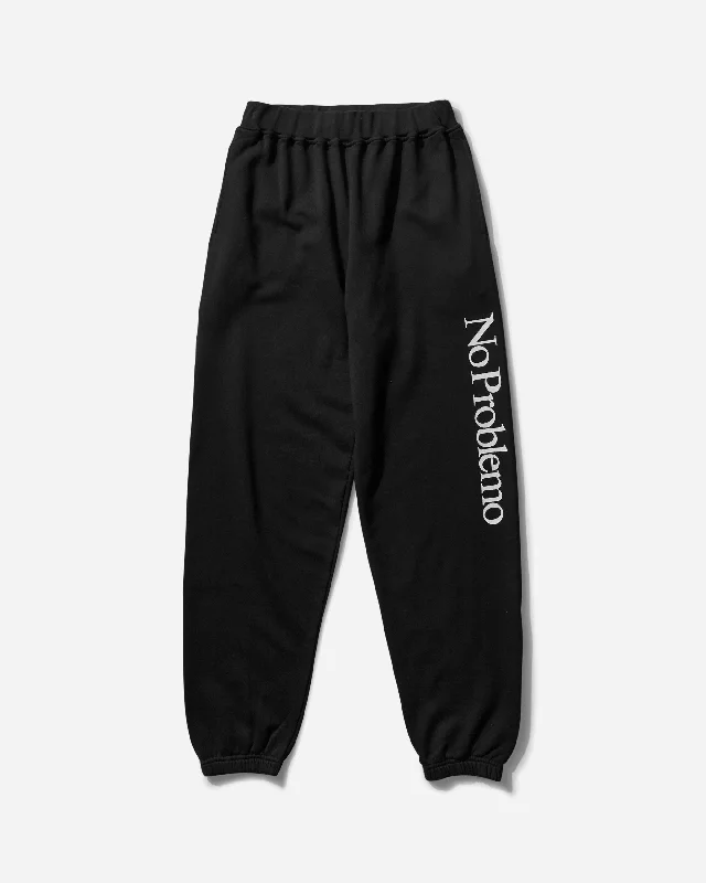 Breathable mesh pants for hot weather sports -Men's Logo Sweatpants Black