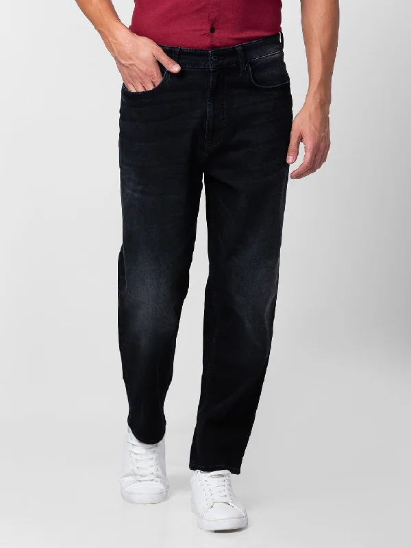 Weekend Jeans for Lazy -Spykar Men Carbon Black Cotton Loose Fit Regular Length Jeans (Renato )