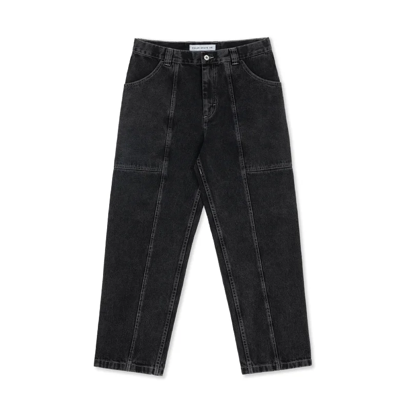 Vintage corduroy pants for retro style vibes -POLAR JIRO PANTS SILVER BLACK