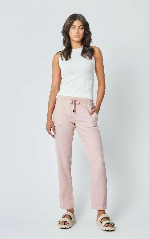 Elegant wide-leg pants for upscale dinner dates -Tessini Pink Tencel Pants