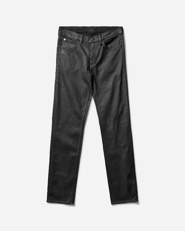 Retro bell-bottom pants for 70s-inspired fashion -Men's Bootleg Sleeze Dom Jeans Black