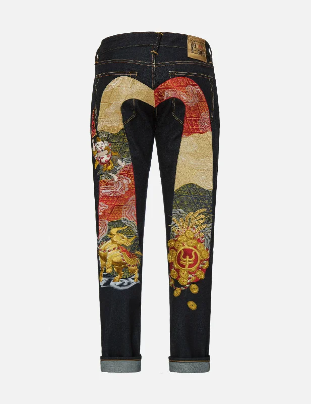 Yoga Jeans for Stretch -"Year of the Ox" Slim Straight fit Denim Jeans