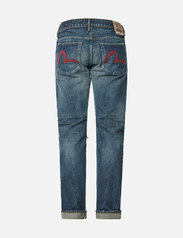 Weekend Jeans for Lazy -Seagull Embroidered Carrot Fit Selvedge Denim Jeans #2017