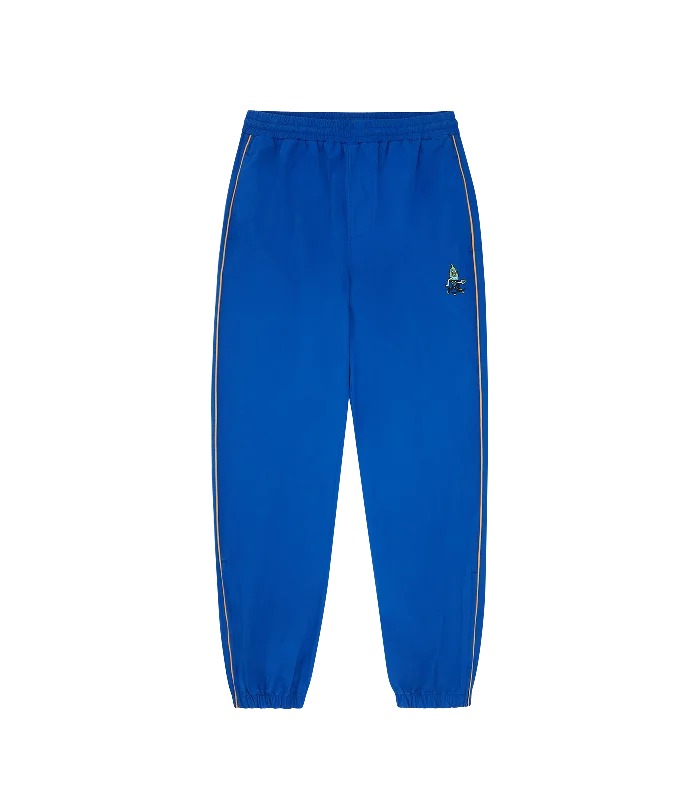 Retro bell-bottom pants for 70s-inspired fashion -SKATE CONE TRACK PANTS - BLUE