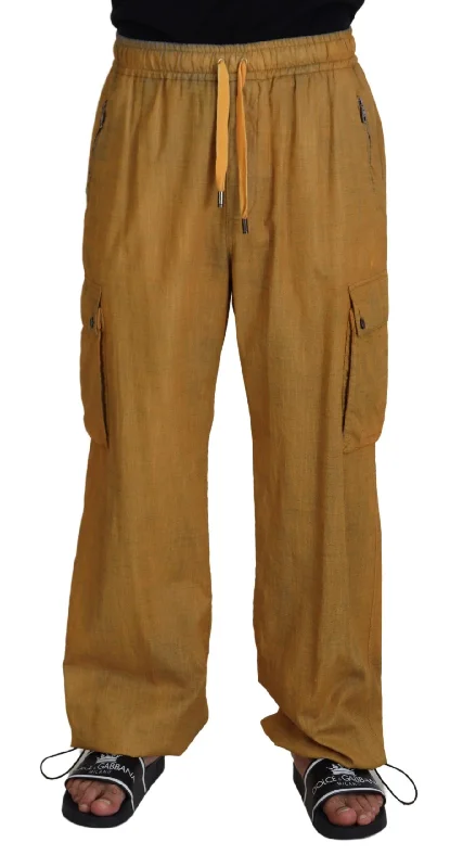 Heavy-duty ripstop pants for extreme hiking durability -Dolce & Gabbana Elegant Italian Linen Men's Trousers