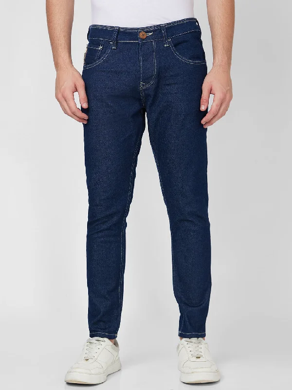 Colored Jeans for Variety -Spykar Mid Rise Regular Fit Blue Jeans For Men