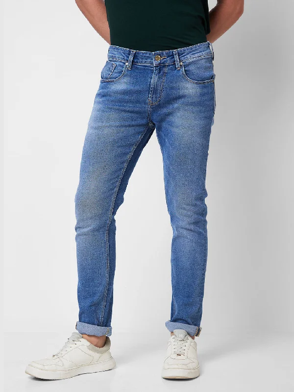 Shopping Jeans for Convenient -Spykar Low Rise Slim Fit Blue Jeans For Men