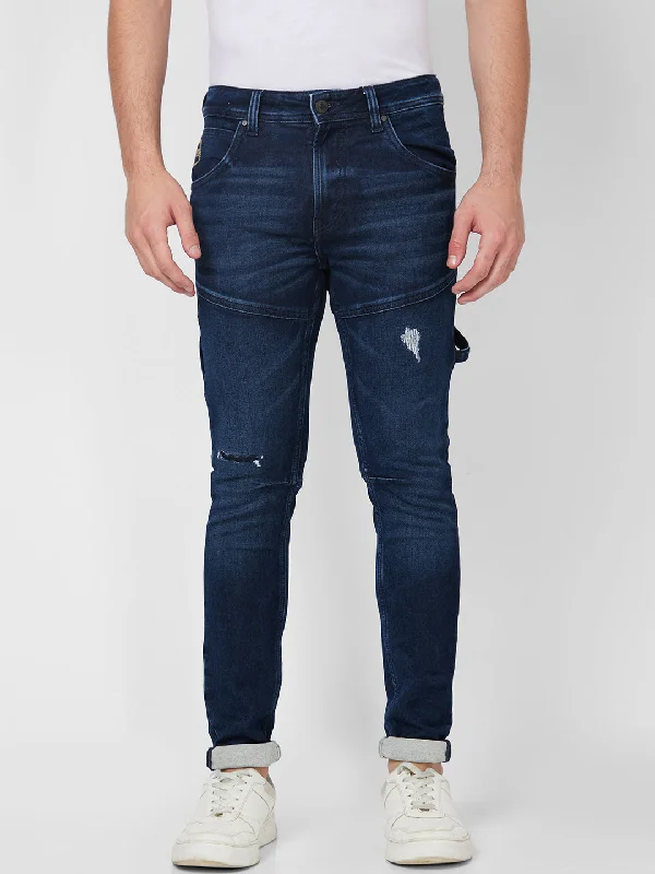 Weekend Jeans for Lazy -Spykar Mid Rise Regular Fit Blue Jeans For Men