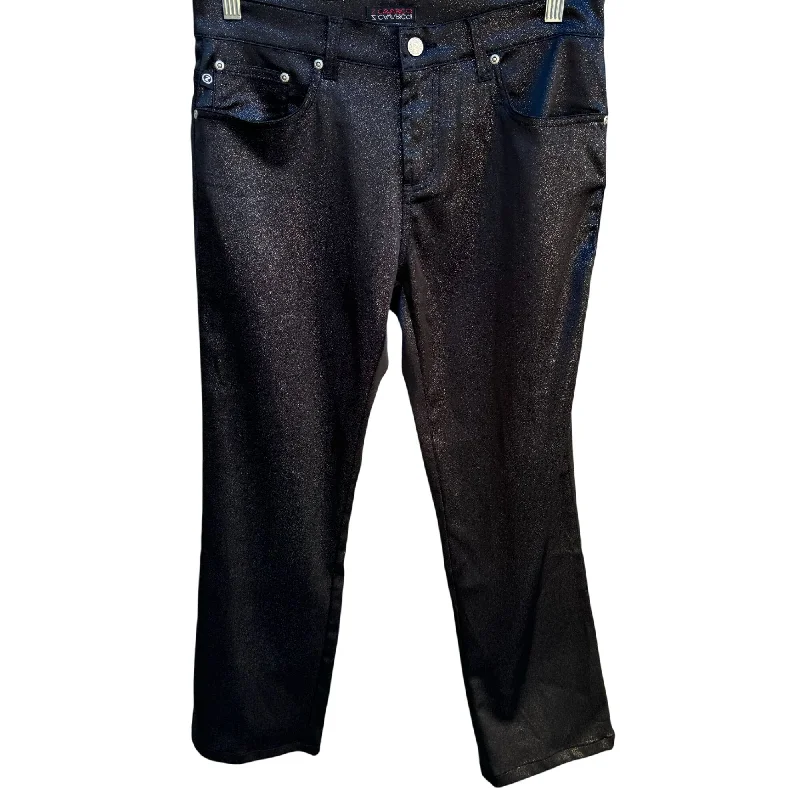 Quick-dry pants for active sports enthusiasts -Z. Cavaricci Vintage Y2K Glam Black Shimmer Stretch Straight Leg Jeans Juniors 9