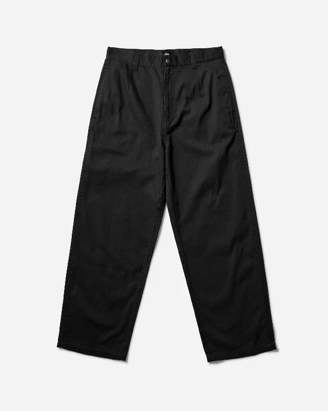 Lightweight travel pants with wrinkle-free fabric -Workgear Twill Trousers Black