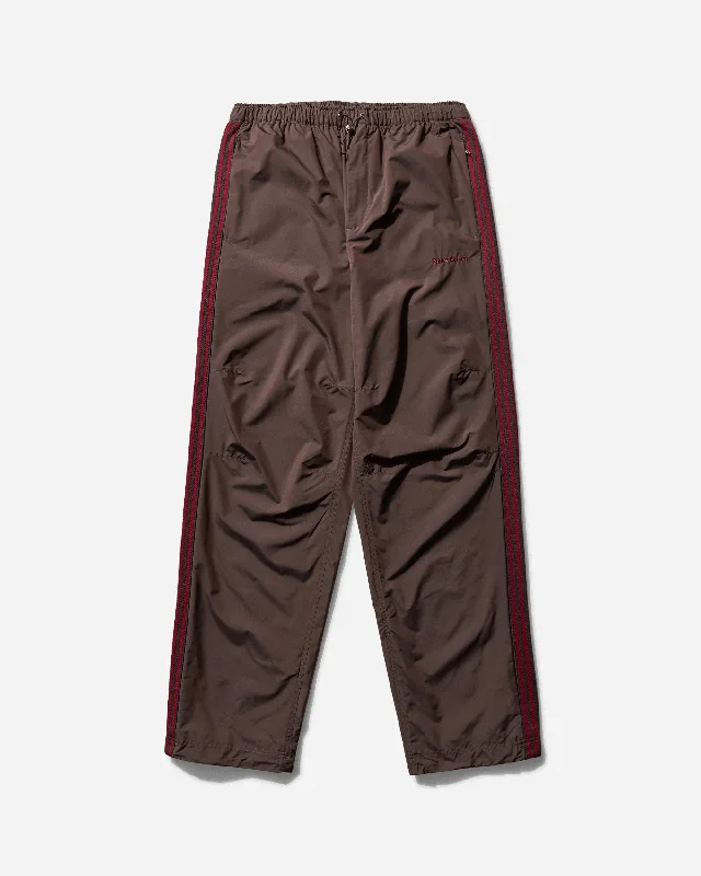 Vintage high-waisted pants for nostalgic wardrobe charm -Men's Wales Bonner Nylon Track Pants Night Brown