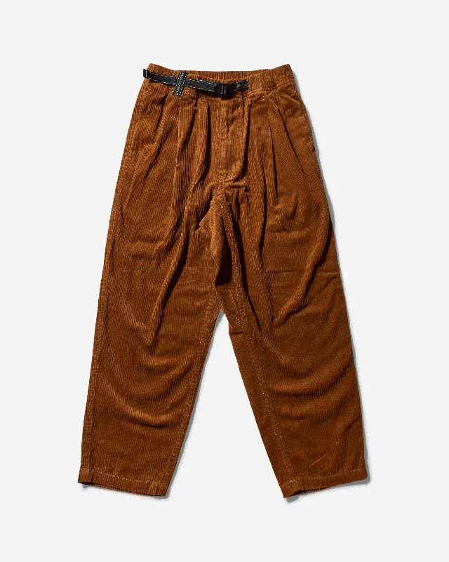 Tailored ankle pants for chic office outfits -Men's Corduroy Pants Brown