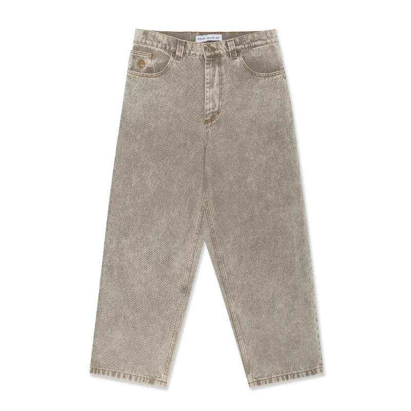 Cozy fleece pants for cold winter nights -POLAR BIG BOY JEANS ACID BEIGE