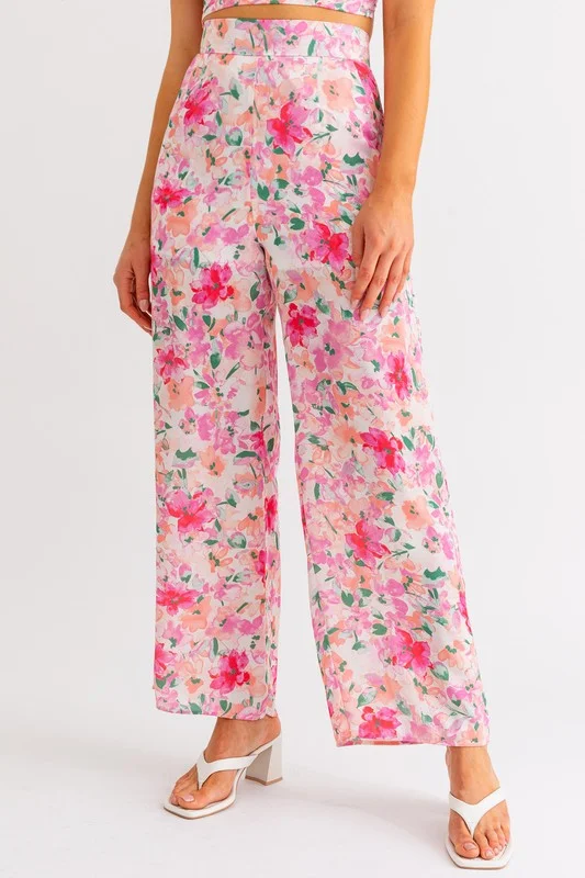 Breathable chino pants for warm climate comfort -Tea Party in the Garden Pants - Small - Final Sale