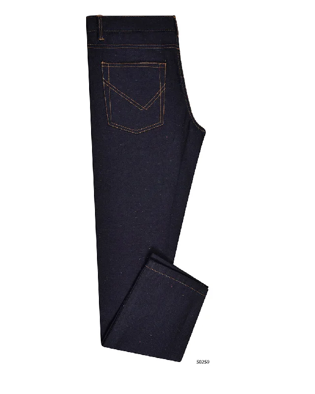 Durable denim pants for long-lasting everyday use -Denim: Navy Multicolor Speckled Jeans