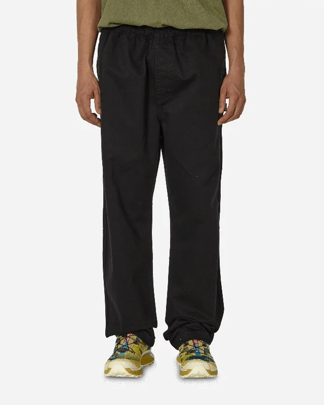 Soft jogger pants for relaxed weekend lounging -Brushed Beach Pants Black