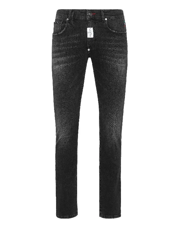 Classic straight-leg pants for versatile daily wear -Denim Trousers Super Fit