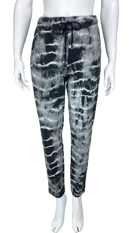 Weather-resistant pants for unpredictable climate needs -Nicole Miller, Women's Tie-Dye Sweatpant, Black/White, Size S