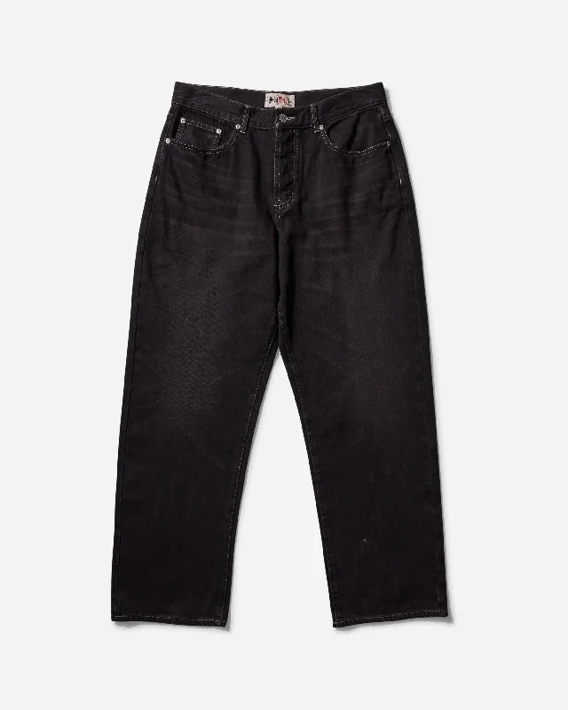 Warm flannel pants for chilly morning lounging -Big Ol' Jeans Vintage Wash Denim Black