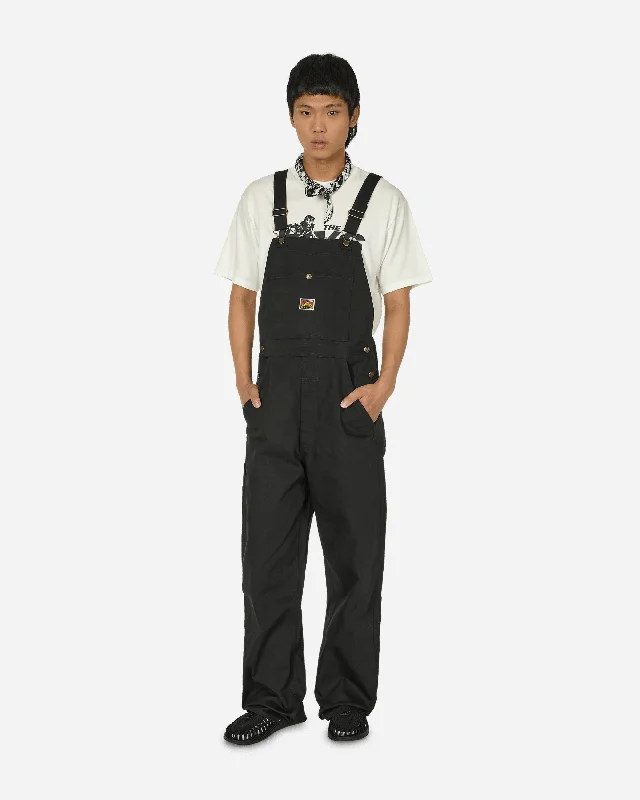 Relaxed cotton pants for breezy casual days -Bib Overalls Black