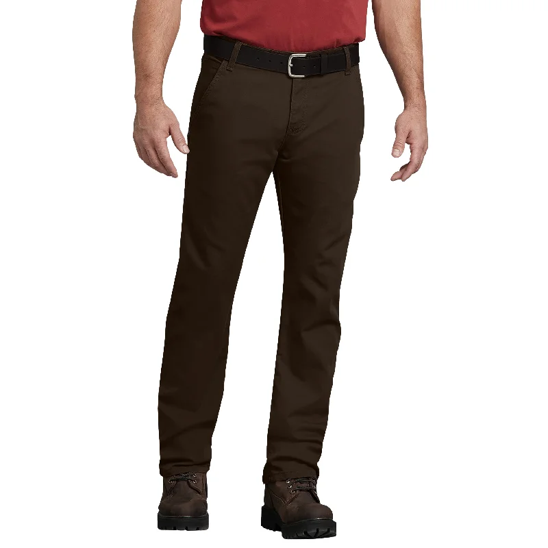 Slim-fit chinos for modern business casual -DICKIES REGULAR FIT DUCK CARPENTER PANT CHOCOLATE BROWN