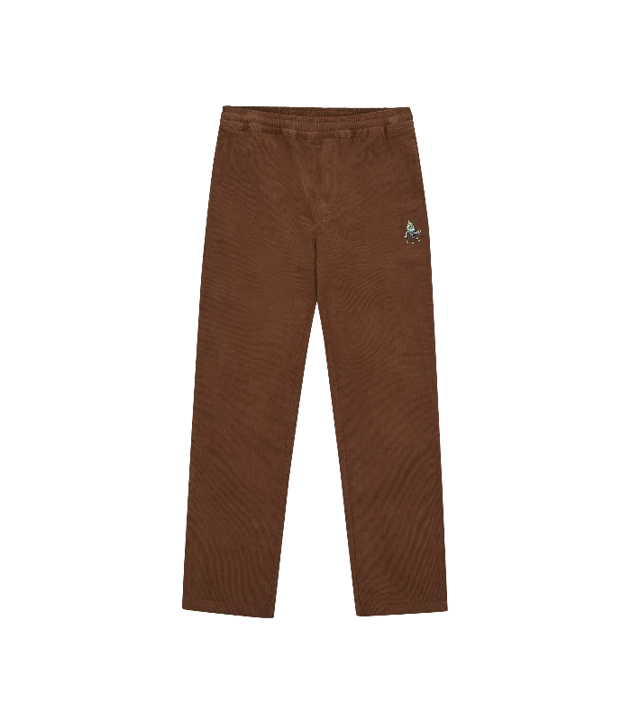 Moisture-wicking pants for intense gym workouts -CORDUROY SKATE PANTS - BROWN