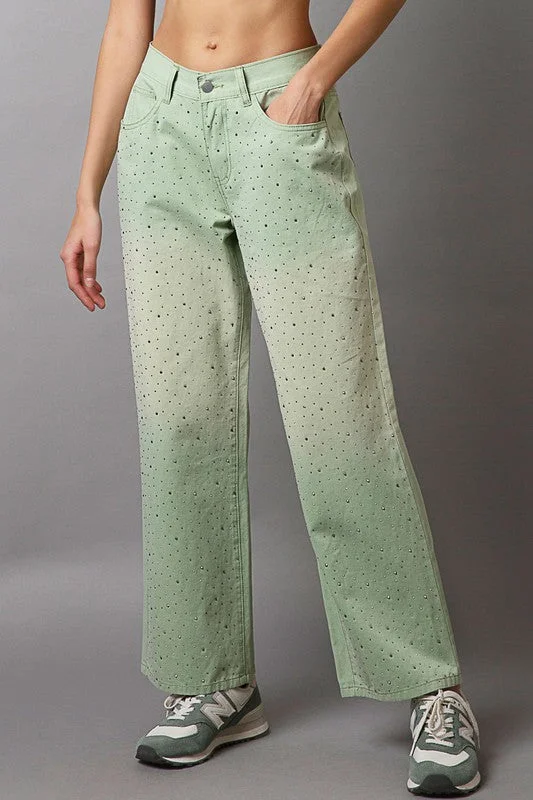 Flowy culottes pants for breezy summer style -POL Embellishments Gradient Wide Leg Pants