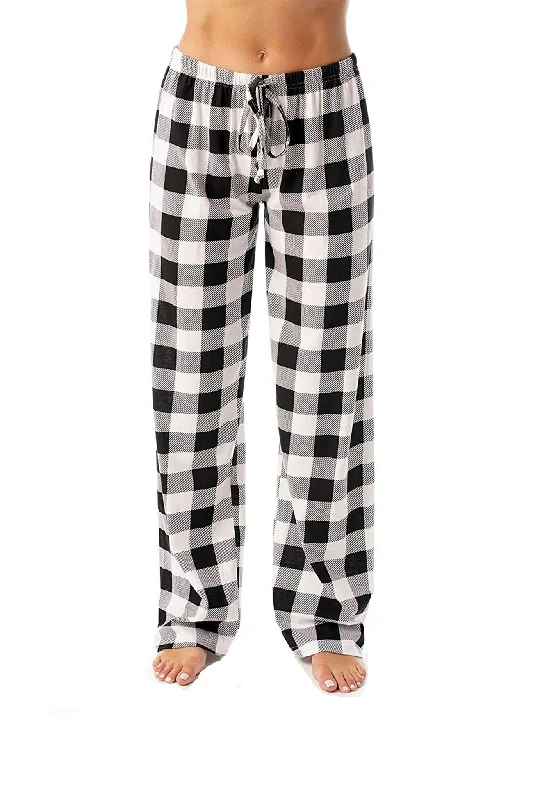 Tailored slim pants for polished business looks -Contrast Plaid Long Pants