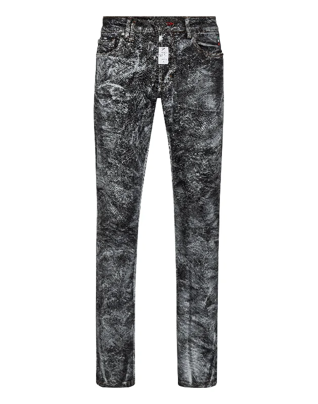 Designer jogger pants for upscale street style -Denim Trousers Super Straight Cut