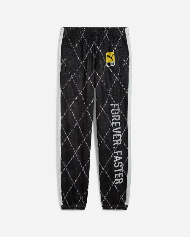 Weather-resistant pants for unpredictable climate needs -Men's A$AP Rocky Quilted Sweatpants Black