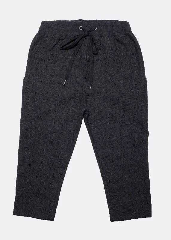 Durable denim pants for long-lasting everyday use -Konus Unisex Cropped Pants With Side Panels