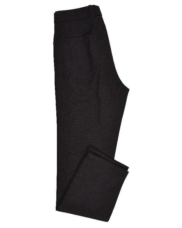 Casual khaki pants for weekend errand runs -Jet Black Soft Twill Jeans