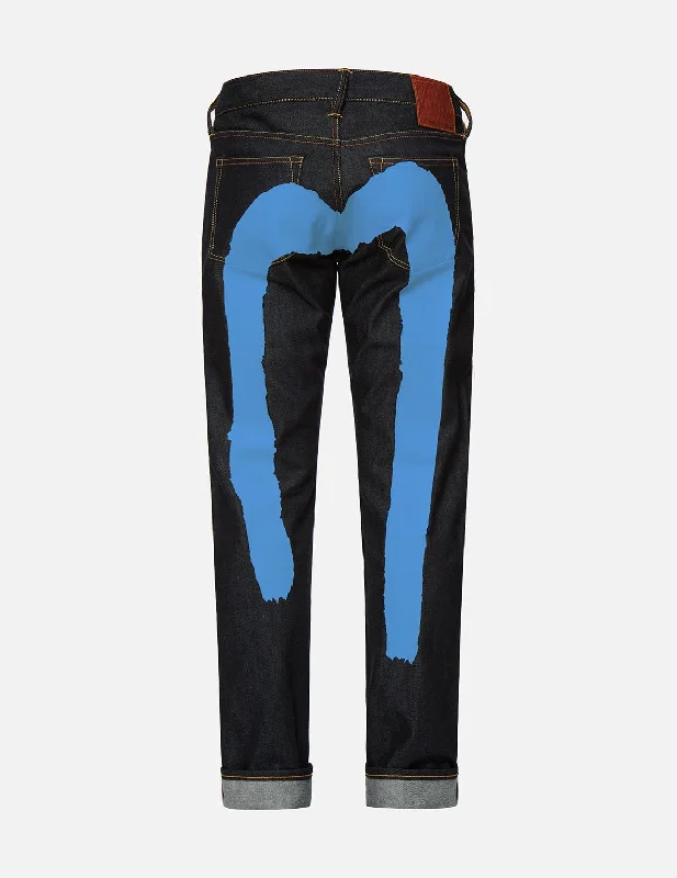 Bootcut Jeans for Flattering -Blue Brushstroke Daicock Slim Cropped-fit  Jeans