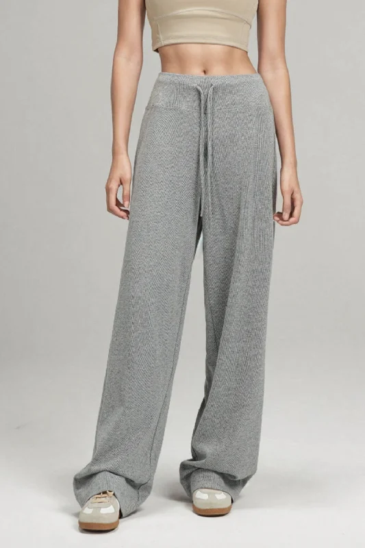 Eco-friendly hemp pants for sustainable clothing choices -Basic Bae Drawstring Wide Leg Pants