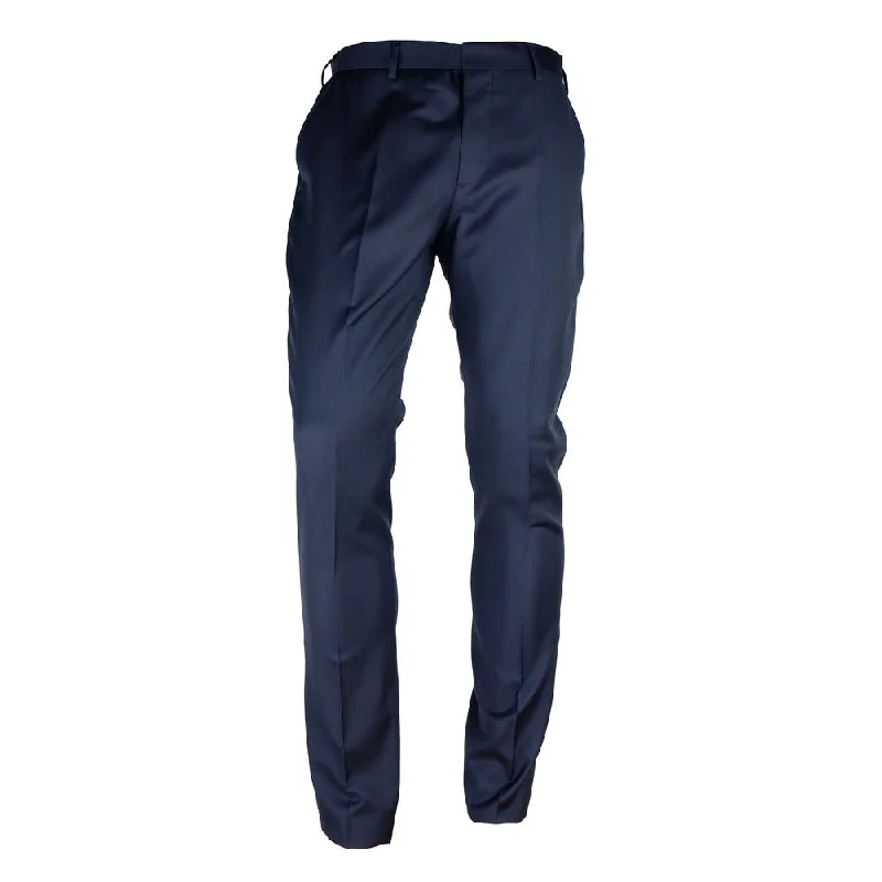 Stretch twill pants for flexible office comfort -Made in Italy Elegant Milano Wool Blend Men's Men's Trousers