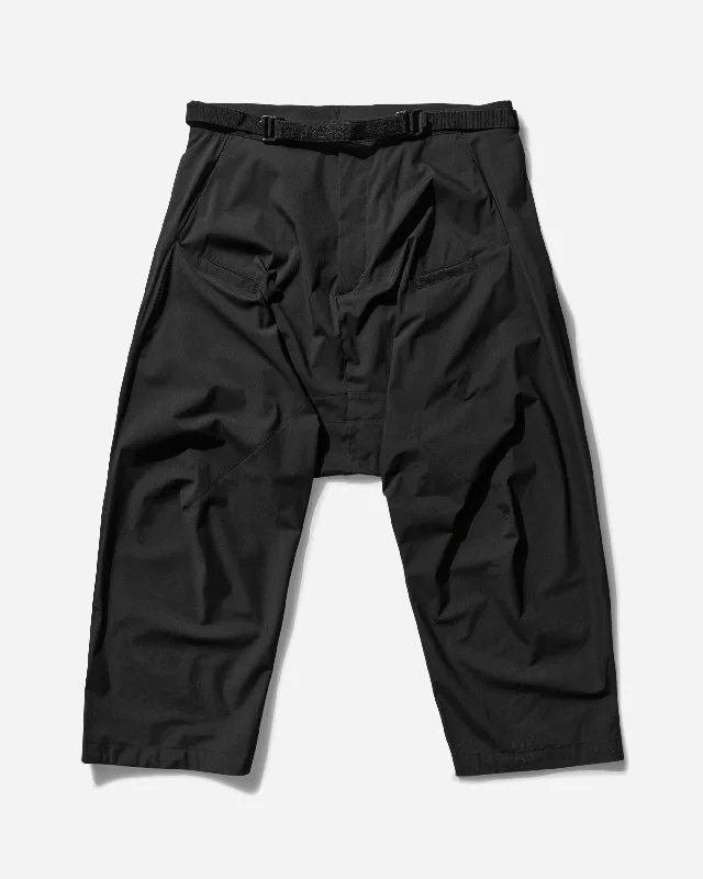 Rugged ripstop pants for extreme adventure durability -Men's Encapsulated Nylon Ultrawide Drawcord Trousers Black