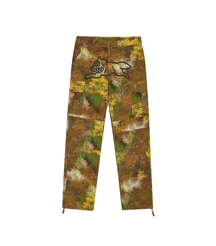 Reinforced knee pants for tough outdoor tasks -RUNNING DOG CARGO PANTS - CAMO