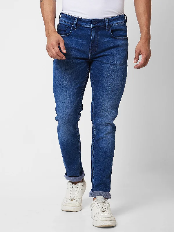 Birthday Jeans for Celebration -Spykar Low Rise Skinny Fit Blue Jeans For Men