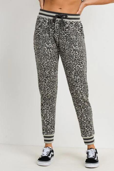 Formal suit pants for wedding guest elegance -Cheetah Girl Sweatpants