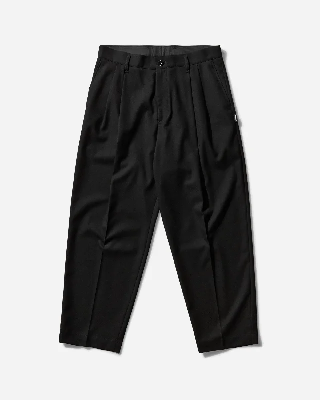 Comfortable stretch pants for casual daily wear -Men's Two Tuck Pants Black