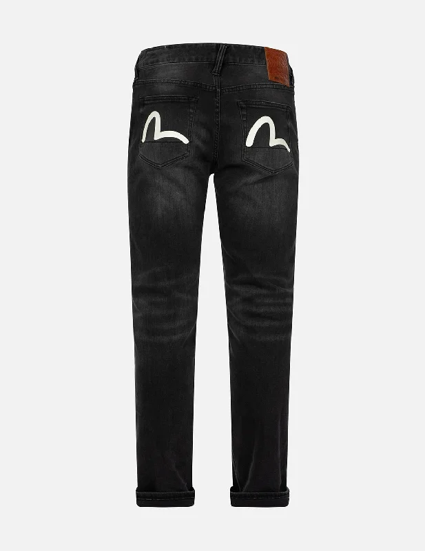 Embroidered Jeans for Detail -Seagull Print Flex Skinny Denim Jeans #2028