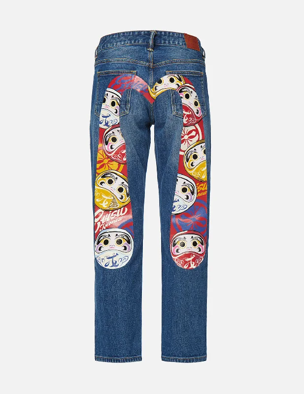 Blue Jeans for Everyday Wear -Daruma Daicock Boyfriend Jeans