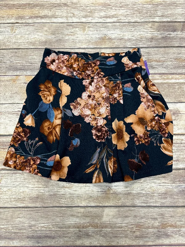 Designer pencil skirts for sharp professional looks -Floral Print Skirt Mini & Short Potters Pot, Size L