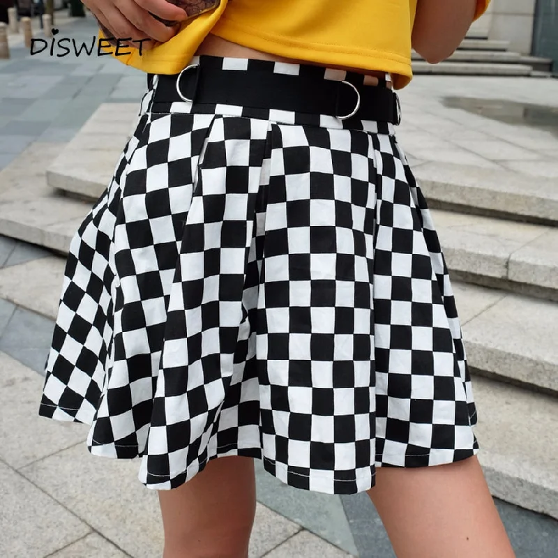 Straight Long Skirts for Classic -Disweet Pleated Plaid Skirts Womens High Waisted Checkered Skirt Harajuku Dancing Korean Style Sweat Short Mini Skirts Female