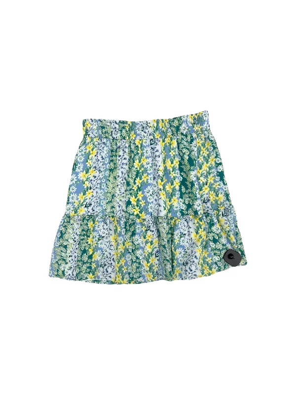 Durable skirts with reinforced seam strength -Floral Print Skirt Mini & Short Loft, Size S